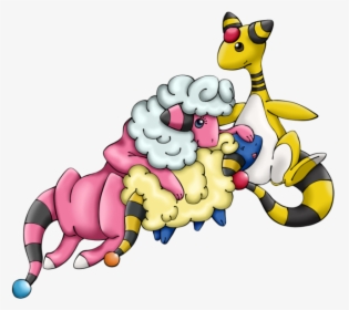 Mareep, Flaaffy And Ampharos By, HD Png Download, Transparent PNG