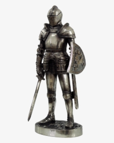 Medieval Knight With Sword And Shield Statue, HD Png Download, Transparent PNG