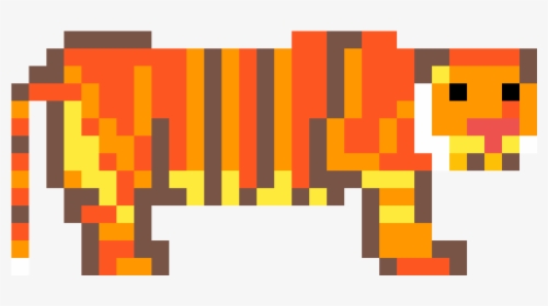 A Chunky Pixel Art Tiger, HD Png Download, Transparent PNG
