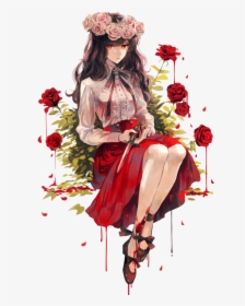 #roses #rose #flowers #blood #bloody #red #aesthetic, HD Png Download, Transparent PNG