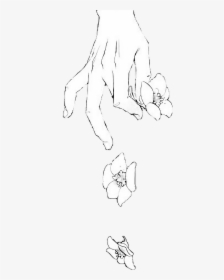 #tumblr #aesthetic #anime #flowers #hand #freetoedit, HD Png Download, Transparent PNG
