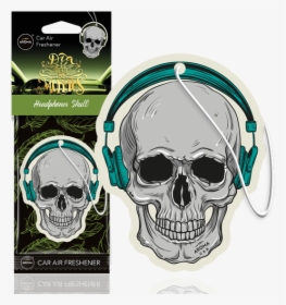 Skull With Headphones Png, Transparent Png, Transparent PNG