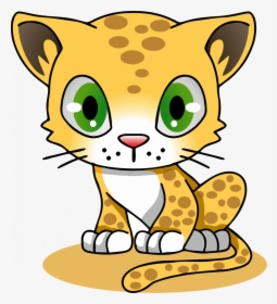 How To Draw A Realistic Baby Jaguar Cartoon Head Step, HD Png Download, Transparent PNG