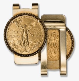 1923 Mexico $50 Peso Gold Money Clip, HD Png Download, Transparent PNG