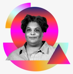 Photo Illustration Of Roxane Gay In Black And White, HD Png Download, Transparent PNG