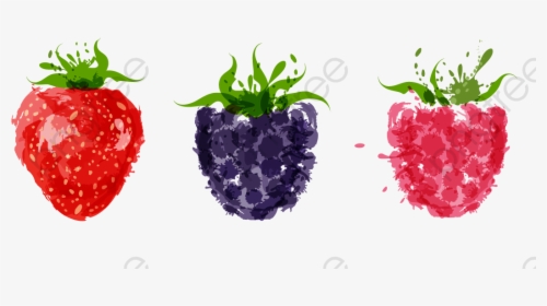 Strawberry Clipart Watercolor Cartoon, HD Png Download, Transparent PNG