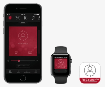 Resound 3d App, Shown On Iphone And Iwatch, HD Png Download, Transparent PNG