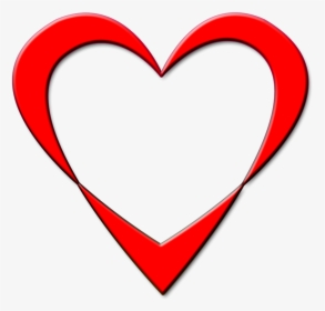 Red Heart Outline Png, Transparent Png, Transparent PNG
