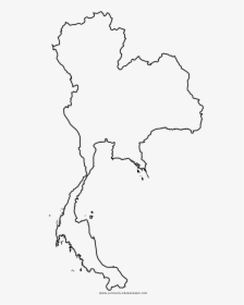 Thailand Map Coloring Page, HD Png Download, Transparent PNG