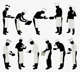 Chef Silhouettes 01 Png, Transparent Png, Transparent PNG