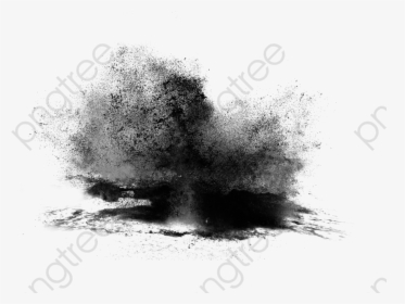 Black Powder Splashing Dust, HD Png Download, Transparent PNG