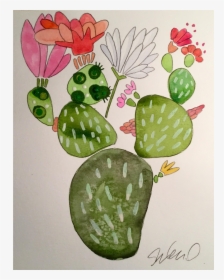 Watercolor Cactus Png, Transparent Png, Transparent PNG
