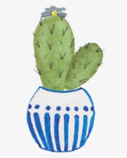 #ftestickers #watercolor #cactus #potted #cute, HD Png Download, Transparent PNG