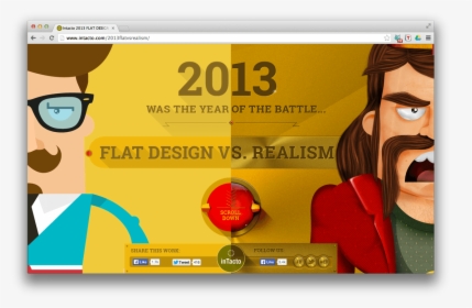 Flat Design Vs Realism, HD Png Download, Transparent PNG