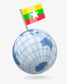 Earth With Flag Pin, HD Png Download, Transparent PNG