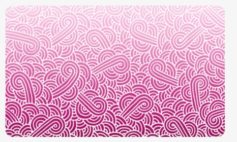 Ombre Pink And White Swirls Doodles Doormat 30 X18, HD Png Download, Transparent PNG