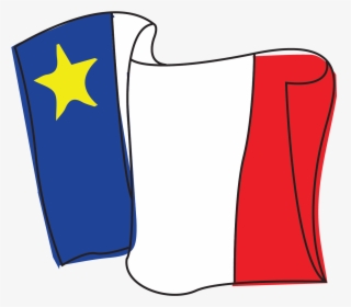 A Blue, White And Red Flag With A Yellow Star Is Raised, HD Png Download, Transparent PNG