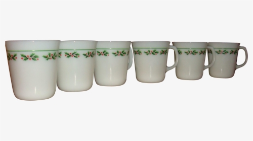 Set Of 6 Heavy Pyrex Corning Christmas Holly Days D, HD Png Download, Transparent PNG