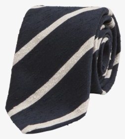 Navy White Stripe Shantung Tie   Title Navy White Stripe, HD Png Download, Transparent PNG
