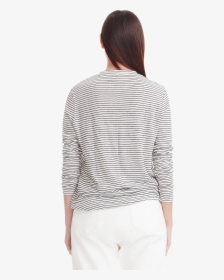 Luxe Linen Ls Tee, Black/white Stripe, HD Png Download, Transparent PNG