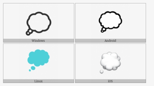 Thought Balloon On Various Operating Systems, HD Png Download, Transparent PNG