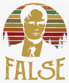 Sunset Retro Dwight Schrute False Shirt, Sweater, Hoodie,, HD Png Download, Transparent PNG