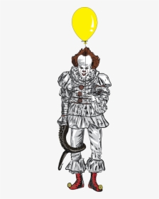 Illustration Of Pennywise The Clown From The New Movie, HD Png Download, Transparent PNG