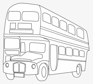 School Bus Black And White Double Decker Bus Clipart, HD Png Download, Transparent PNG