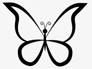 Butterfly Outline Design From Top View, HD Png Download, Transparent PNG