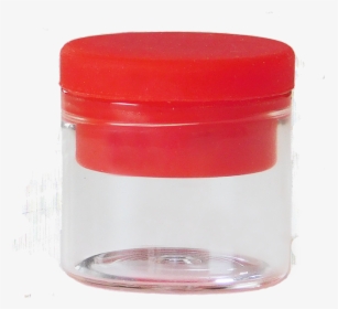 6ml Concentrate/cream Glass Jar-red Silicon Lid, HD Png Download, Transparent PNG