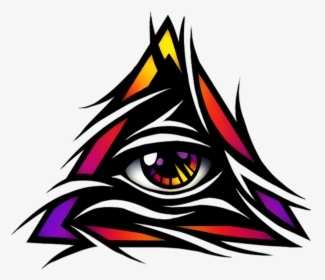 Illuminati Tattoo Eye Icu All Knowing Creepy Sticker, HD Png Download, Transparent PNG