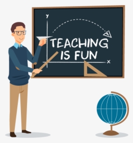 Teacher Pointing To Chalkboard, HD Png Download, Transparent PNG