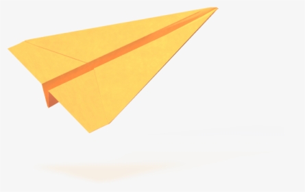 Yellow Origami Paper Plane, HD Png Download, Transparent PNG