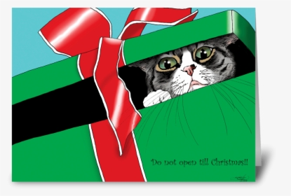 Do Not Open Till Christmas Greeting Card, HD Png Download, Transparent PNG
