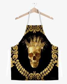 Classic Apron Gold Skull And Crown Gold Wreath Color, HD Png Download, Transparent PNG