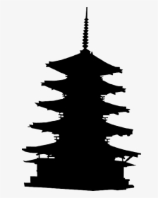 Pagoda, Building, Japan, Oriental, Religion, Silhouette, HD Png Download, Transparent PNG