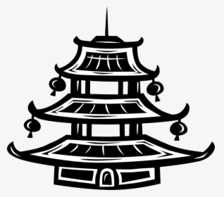 Vector Illustration Of Chinese Or Japanese Pagoda Buddhist, HD Png Download, Transparent PNG