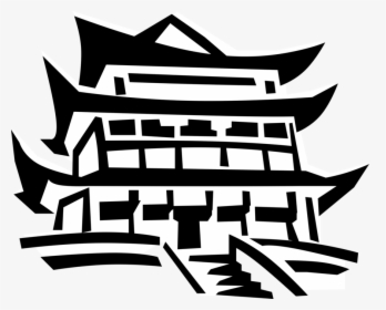 Vector Illustration Of Asian Japanese Or Chinese Pagoda, HD Png Download, Transparent PNG