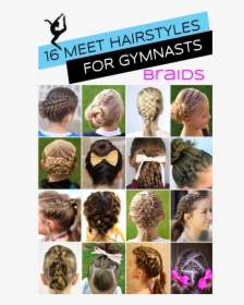 Gymnastics Hairstyles For Competition Braids Edition, HD Png Download, Transparent PNG