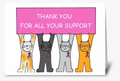Pink Ribbon, Thank You For Your Support, HD Png Download, Transparent PNG