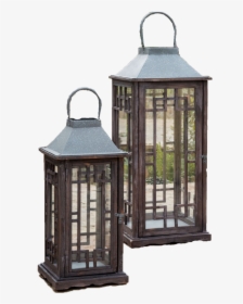 Brown Wood Geometric Lanterns, Small And Large, HD Png Download, Transparent PNG