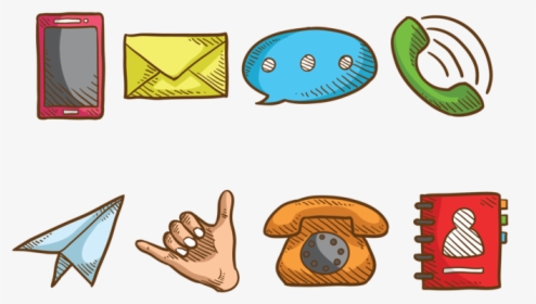 Sketchy Contact Me Icons Vector, HD Png Download, Transparent PNG