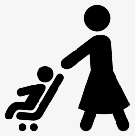 Mother Walking With Baby Stroller Comments, HD Png Download, Transparent PNG