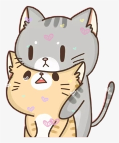 #cat #gato #friends💞 #amigos💞 #grey #gris #yellow, HD Png Download, Transparent PNG