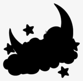 Transparent Baby Sleeping On Crescent Moon Silhouette, HD Png Download, Transparent PNG