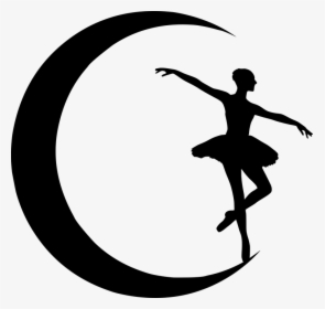 Ballerina, Moon, Silhouette, Tiara, Posing, Dark, HD Png Download, Transparent PNG