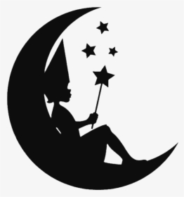 Freetoedit Silhouette Art Night Sky Moon Disney Fairyt, HD Png Download, Transparent PNG