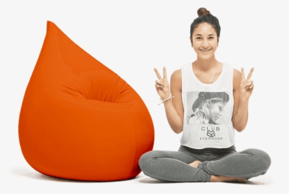 Beanbag Orange Beanbag Elly, HD Png Download, Transparent PNG