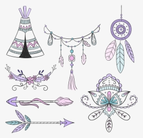 Feather Clipart Boho, Feather Boho Transparent Free, HD Png Download, Transparent PNG