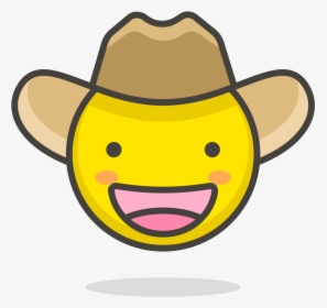 078 Cowboy Hat Face - Emoji Cowboy Hat Cute, HD Png Download, Transparent PNG